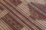 Vintage handmade tuareg mat 6.3 X 8.6 Feet