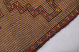 Vintage handmade tuareg rug 5.3 X 11.6 Feet