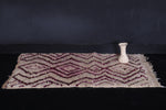 Small old runner berber Moroccan rug , 3.1 FT X 7.4 FT