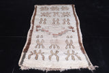 Vintage handmade moroccan runner rug  2.7 FT X 5.9 FT