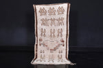 Vintage handmade moroccan runner rug  2.7 FT X 5.9 FT