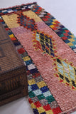 Carpet colorful Boucherouite moroccan Rug, 3.4 FT X 8 FT