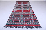 Long Moroccan kilim rug 4.9 X 12.5 Feet