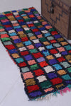 Vintage handmade runner rug 2.4 FT X 6.1 FT