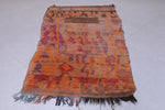 Old handmade Moroccan berber rug 3.8 FT X 6.7 FT