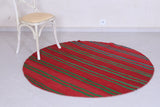 Moroccan handmade round rug 5.1 FT