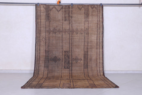 Vintage handmade tuareg rug 5.3 X 8.7 Feet