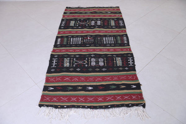 Moroccan berber kilim rug – 3 x 6.1 FT | Vibrant handwoven traditional design