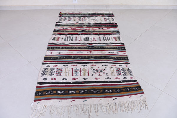 Moroccan berber handwoven kilim – 3 FT x 6.2 FT | Traditional rug