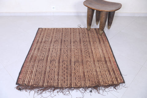 Vintage Tuareg rug 3.7 X 4.1 Feet