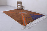 Handmade beni ourain rug 4.5 X 6.3 Feet