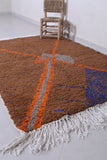 Handmade beni ourain rug 4.5 X 6.3 Feet