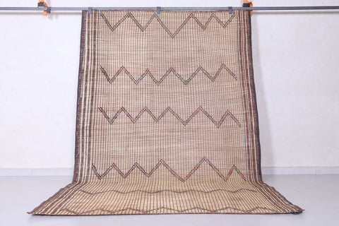 Vintage handmade moroccan tuareg rug 5.8 X 9.1 Feet