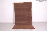 Brown flatwoven moroccan berber rug - 4.5 FT X 8.8 FT
