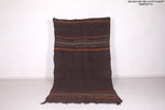 Brown flatwoven moroccan berber rug - 5.3 FT X 9.8 FT