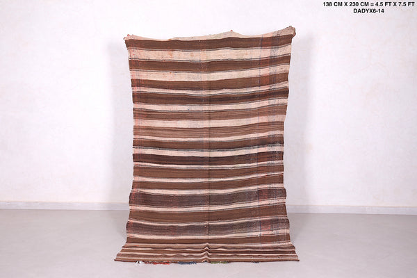 Brown handwoven berber Moroccan rug – 4.5 FT x 7.5 FT | Authentic artisanal craft