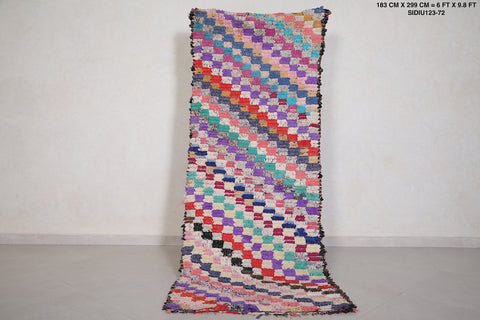 Runner handmade berber Moroccan rug - 2.7 FT X 7.3 FT