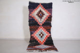 Vintage handmade moroccan berber runner rug  3.1 FT X 7.7 FT
