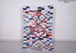 Handmade Colorful Boucherouite carpet 3.4 FT X 6.3 FT
