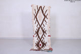 Vintage handmade moroccan berber rug  2.1 FT X 5.9 FT