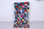 Colourful handmade moroccan berber rug  2.6 FT X 5.9 FT