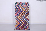 Colourful handmade moroccan berber runner rug 2.2 FT X 5.6 FT