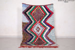 Hallway berber carpet Boucherouite rug 3.5 FT X 5.2 FT