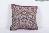 Vintage handmade moroccan kilim pillow 12.9 INCHES X 13.3 INCHES