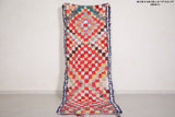 Runner boucherouite Moroccan azilal rug 2.1 FT X 8.1 FT