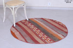 Vintage handmade moroccan round rug 4 FT