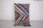 Hallway boucherouite Moroccan shag rug 3.4 FT X 6.4 FT