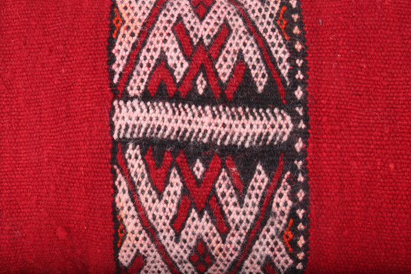 Handmade Moroccan Wool Pillow | Tribal Kilim Cushion 13.3