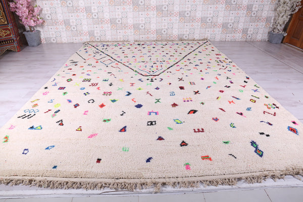 Custom moroccan rug with colorful berber patterns