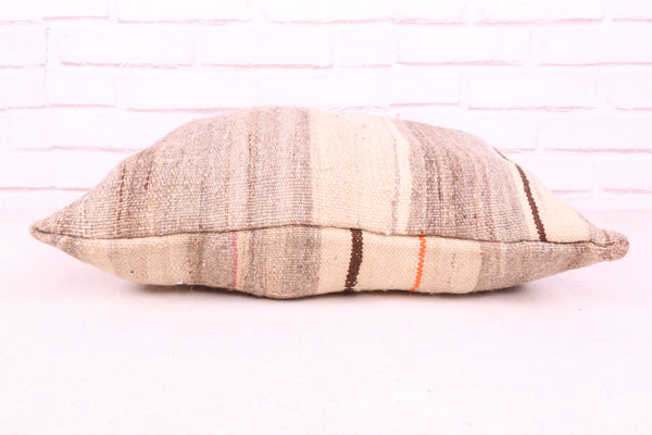 Minimalist Moroccan Kilim Pillow | Vintage Wool Cushion 20