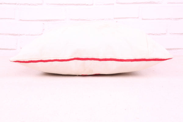 Moroccan Decorative Pillow | Traditional Embroidered Cushion 17.3