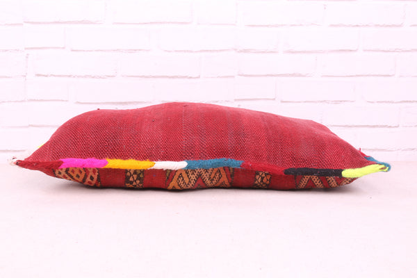 Handwoven Moroccan Pillow | Vintage Berber Cushion 14.9