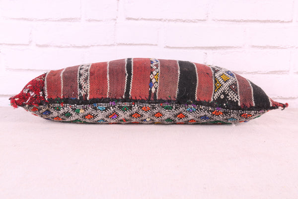 Colorful Moroccan Pillow | Geometric Handwoven Cushion 11.4
