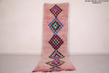 Long runner handmade Moroccan rug - 2.8 FT X 9.8 FT