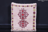 Square handmade berber Moroccan rug -  3.2 FT X 3.9 FT