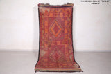 Old runner Moroccan berber rug ,3.7 FT X 8.2 FT