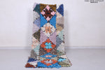 Handmade Moroccan Berber Boucherouite Rug – Colorful Shaggy Rug 2.3 x 6.4 ft