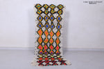 Handwoven Moroccan Berber Rug – 2.3 x 6.4 ft, Vibrant Diamond Pattern