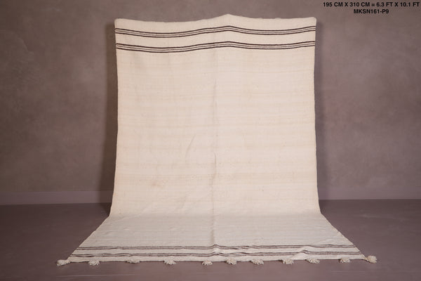 Flatwoven berber Moroccan rug | 6.3 FT X 10.1 FT