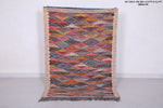 Colorful moroccan handwoven kilim 3.5 FT X 5.2 FT