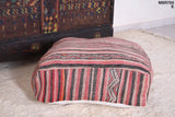Berebr moroccan flatwoven old kilim pouf
