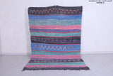 Handwoven Moroccan Rug 5.9 x 8.8 ft | Striped Tribal Design