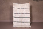 Old beige flatwoven berber Moroccan rug , 3.3 FT X 5.5 FT