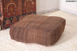 Moroccan brown berber kilim handmade pouf