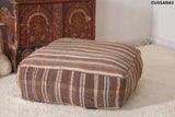 Handmade berber moroccan kilim old rug pouf