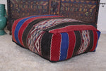 Moroccan woven vintage handmade rug pouf